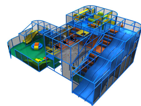 Parque infantil interior GPS818 - 15 pies de alto x 36 pies de ancho x 46 pies.