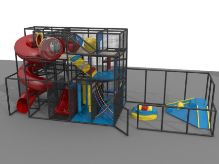 Parque infantil interior GPS842 - 15 pies de alto x 12 pies de ancho x 36 pies.