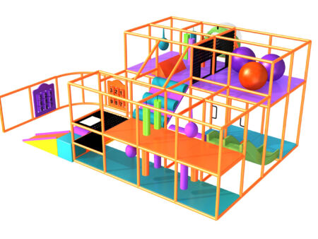 Parque infantil interior GPS983 - 11 pies de alto x 16 pies de ancho x 27 pies.