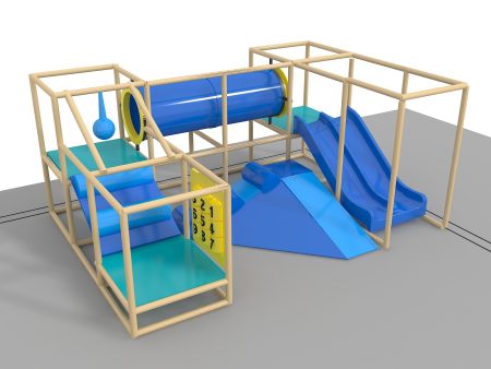 Parque infantil interior GPS 1196 - 3,6 m de alto x 2,1 m de ancho x 4,8 m de largo