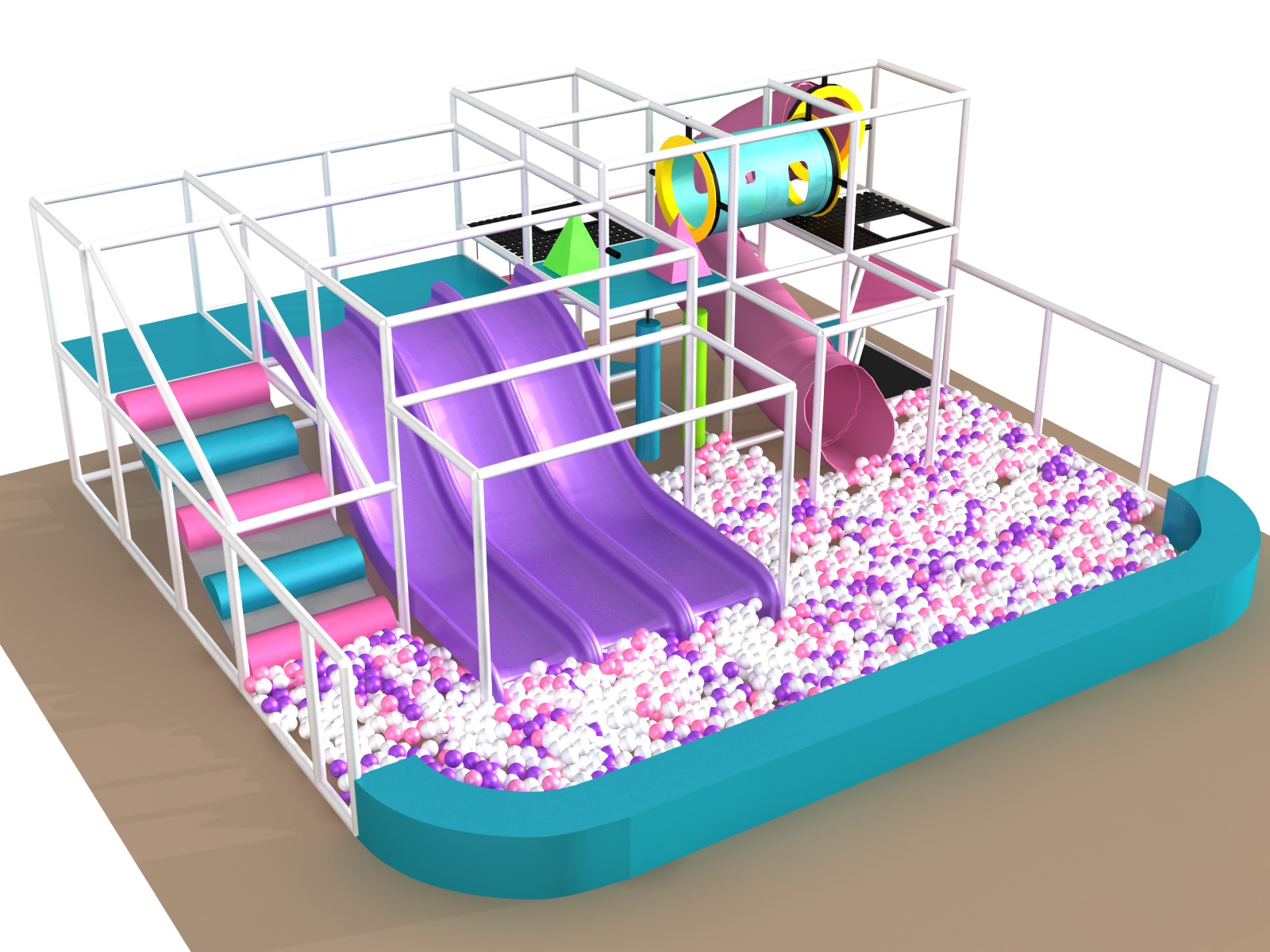 Parque infantil interior GPS 1226 - 6,7 m de alto x 2,7 m de ancho x 7,3 m de largo