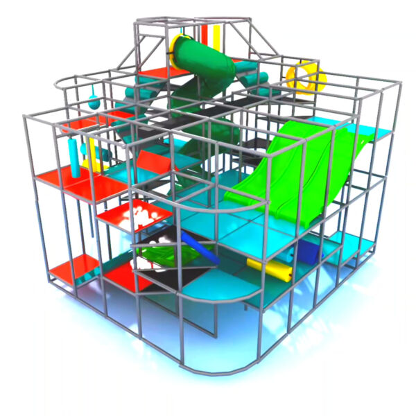 Parque infantil interior GPS 1276 – 6,4 m de alto x 7,3 m de ancho x 7,3 m de largo