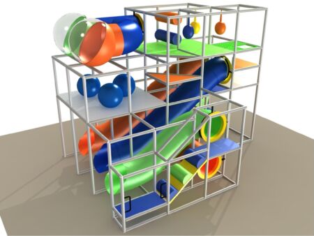 Parque infantil interior GPS 1291 - 4,5 m de alto x 6 m de ancho x 4,2 m de largo