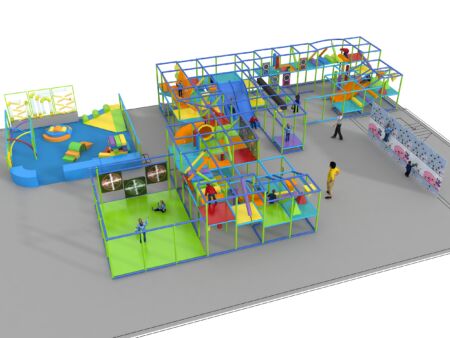Parque infantil interior GPS1262 – 9 pies de alto x 60 pies de ancho x 44 pies de largo.