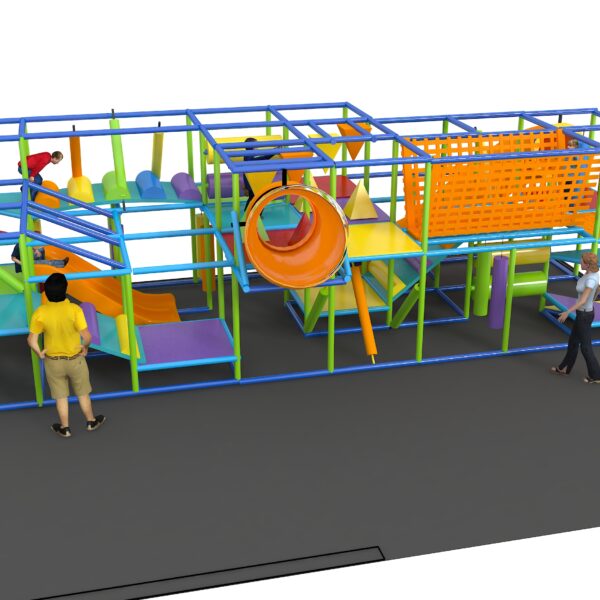 Parque infantil coberto GPS1253 – 2,7 m de altura x 3,6 m de largura x 9,7 m de comprimento.