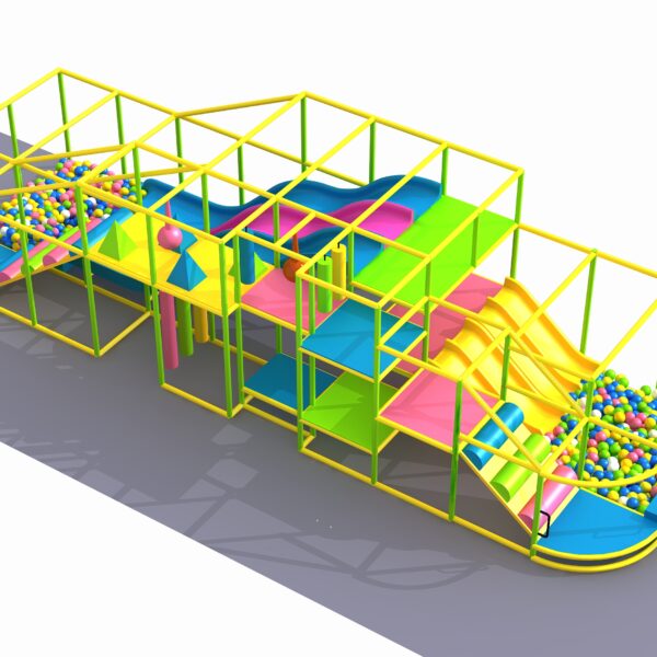 Parque infantil interior GPS1383 – 10 pies de alto x 12 pies de ancho x 40 pies.