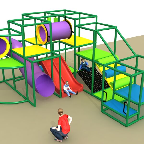 Parque infantil interior GPS1382 – 10 pies de alto x 16 pies de ancho x 20 pies.