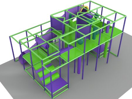 Parque infantil interior GPS1332 - 11 pies de alto x 14 pies de ancho x 20 pies.