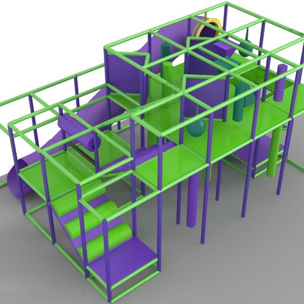 Parque infantil interior GPS1332 – 11 pies de alto x 14 pies de ancho x 20 pies.
