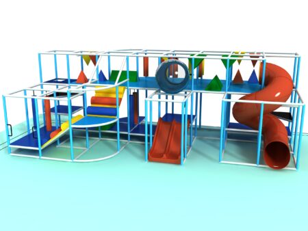 Parque infantil interior GPS1205 - 11 pies de alto x 16 pies de ancho x 32 pies.
