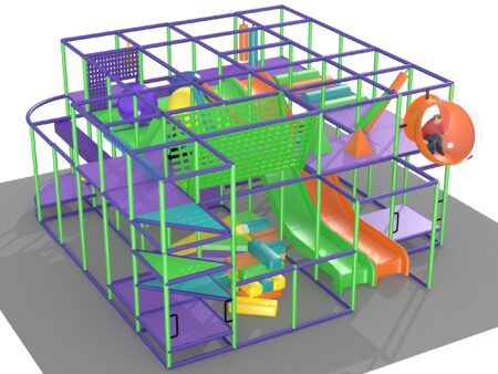 Parque infantil interior GPS1333 - 11 pies de alto x 21 pies de ancho x 24 pies.