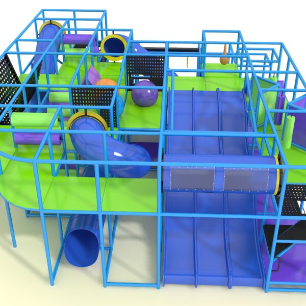 Parque infantil interior GPS1266 – 11 pies de alto x 28 pies de ancho x 36 pies.