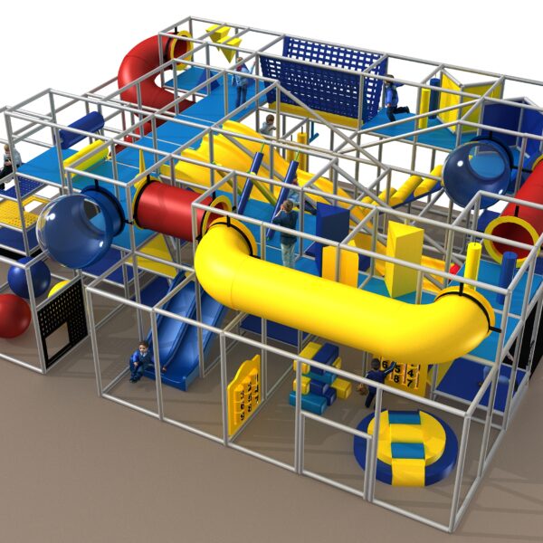 Parque infantil interior GPS1384 – 11 pies de alto x 28 pies de ancho x 36 pies.