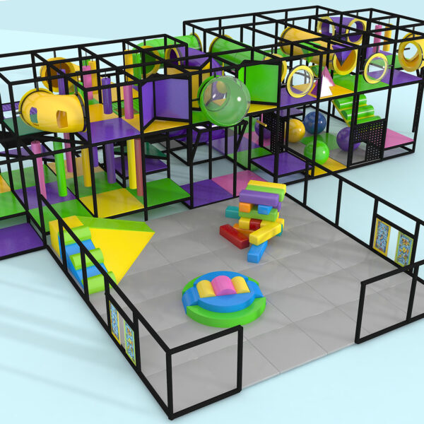 Parque infantil interior GPS1307 – 11 pies de alto x 44 pies de ancho x 16 pies.
