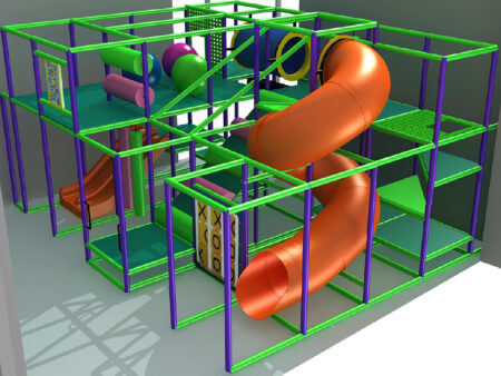 Parque infantil interior GPS1283 - 12 pies de alto x 20 pies de ancho x 16 pies.