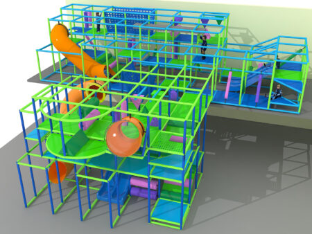 Parque infantil interior GPS1311 - 15 pies de alto x 40 pies de ancho x 32 pies.