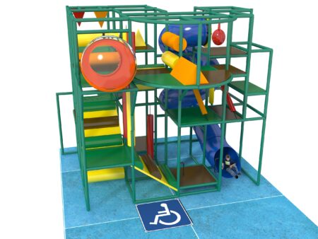Parque infantil interior GPS1251 - 16 pies de alto x 16 pies de ancho x 16 pies.