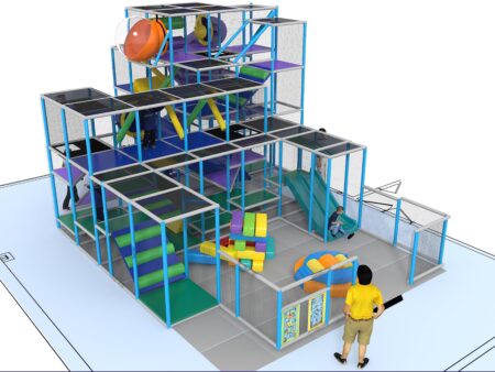 Parque infantil interior GPS1292 - 16 pies de alto x 36 pies de ancho x 24 pies.