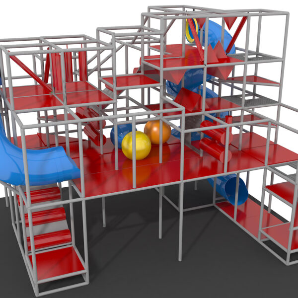 Parque infantil interior GPS1287 – 19 pies de alto x 28 pies de ancho x 20 pies.