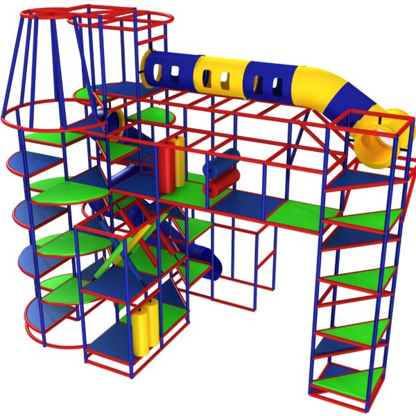 Parque infantil interior GPS1387 – 24 pies de alto x 16 pies de ancho x 28 pies.