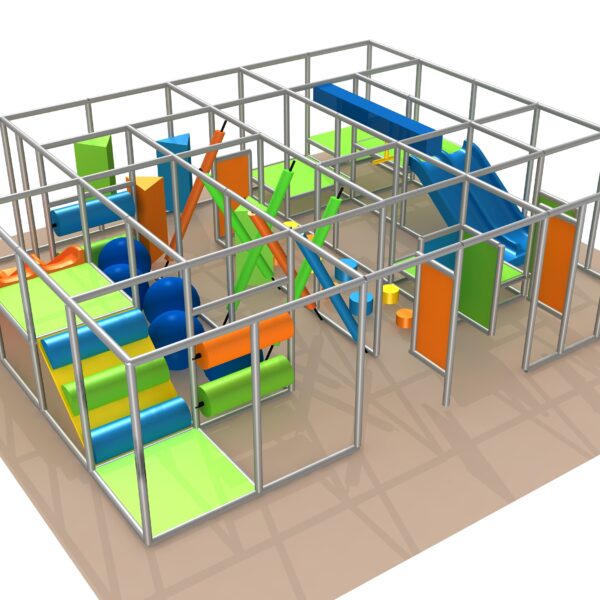 Parque infantil interior GPS1336 – 6 pies de alto x 20 pies de ancho x 24 pies.