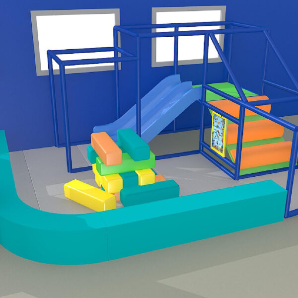 Parque infantil interior GPS1329 – 7 pies de alto x 12 pies de ancho x 12 pies.