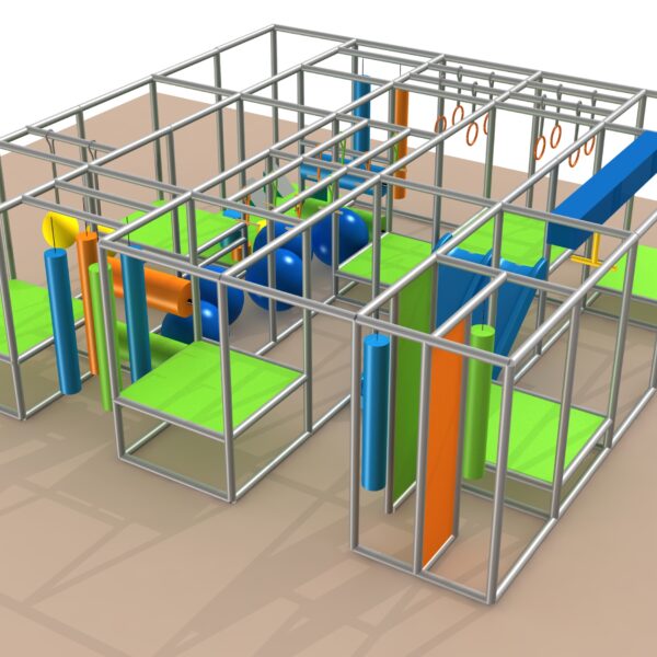 Parque infantil interior GPS1281 – 7 pies de alto x 20 pies de ancho x 20 pies.