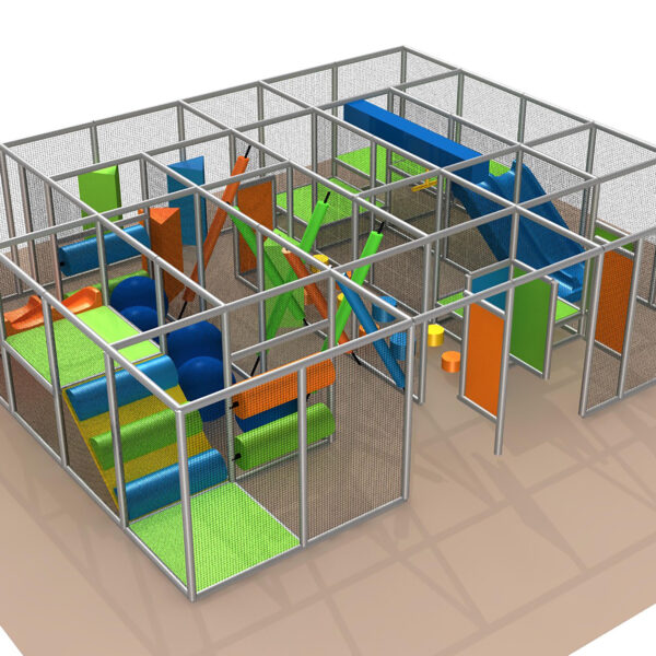Parque infantil interior GPS1336 – 7 pies de alto x 24 pies de ancho x 20 pies.