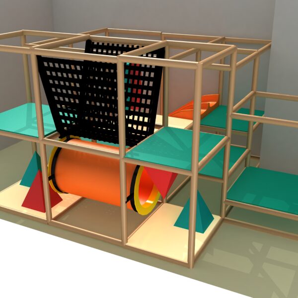 Parque infantil interior GPS1274 – 8 pies de alto x 12 pies de ancho x 15 pies.