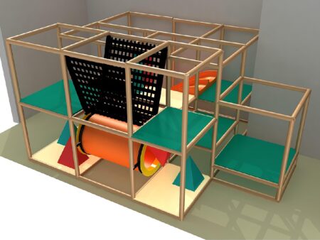 Parque infantil interior GPS1274 - 8 pies de alto x 15 pies de ancho x 12 pies.