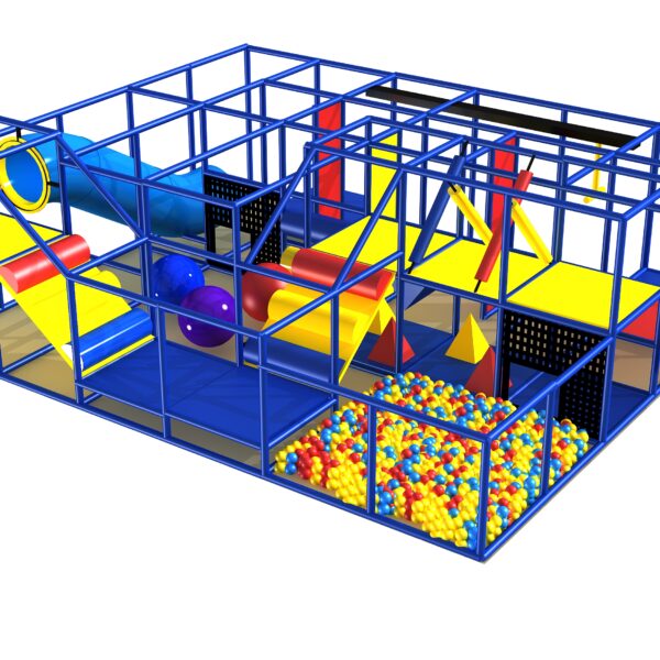 Parque infantil interior GPS1235 – 8 pies de alto x 20 pies de ancho x 24 pies.