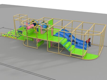 Parque infantil interior GPS1267 - 8 pies de alto x 40 pies de ancho x 12 pies.