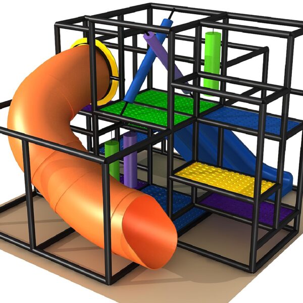 Parque infantil interior GPS1339 – 9 pies de alto x 12 pies de ancho x 12 pies.