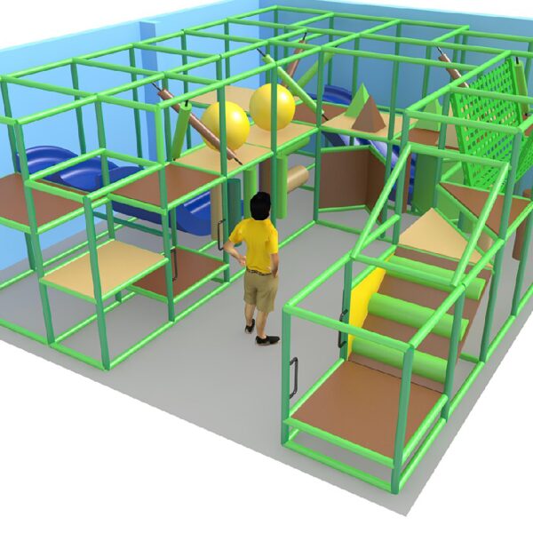 Parque infantil interior GPS1272 – 9 pies de alto x 25 pies de ancho x 20 pies.
