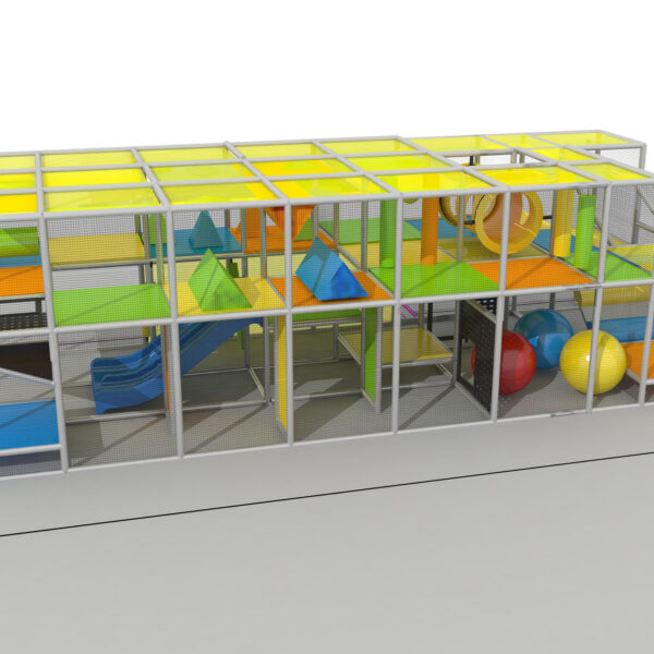 Parque infantil interior GPS1303 – 9 pies de alto x 30 pies de ancho x 12 pies.