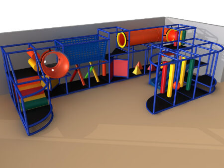 Parque infantil interior GPS1335 - 9 pies de alto x 32 pies de ancho x 16 pies.