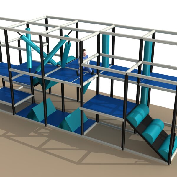 Parque infantil interior GPS1280 – 9 pies de alto x 6 pies de ancho x 20 pies.