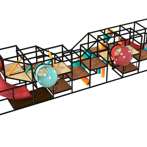 Parque infantil interior GPS1231 – 9 pies de alto x 8 pies de ancho x 40 pies.