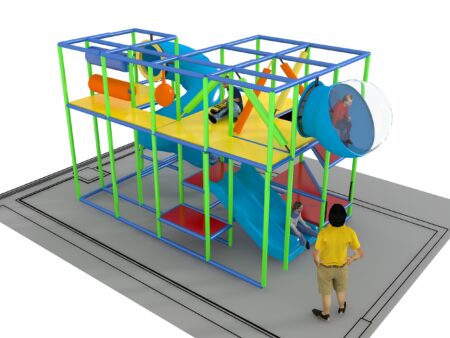 Parque infantil interior GPS1355 - 11 pies de alto x 10 pies de ancho x 16 pies.