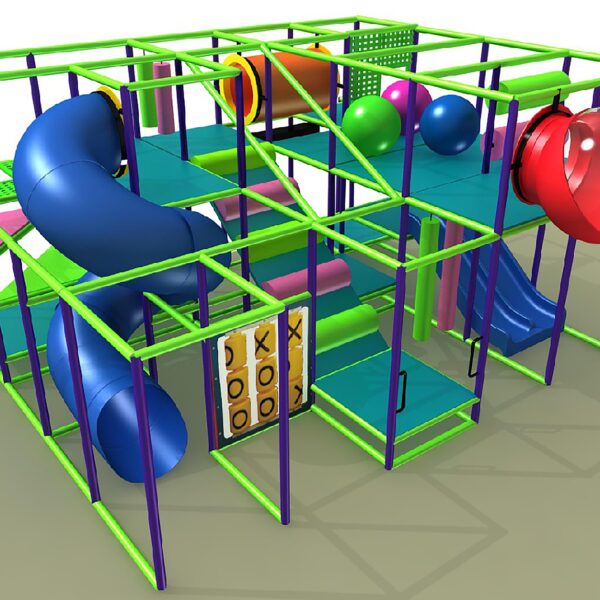 Parque infantil interior GPS1275 – 11 pies de alto x 20 pies de ancho x 16 pies.