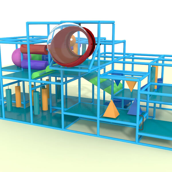 Parque infantil interior GPS1285 – 11 pies de alto x 24 pies de ancho x 12 pies.