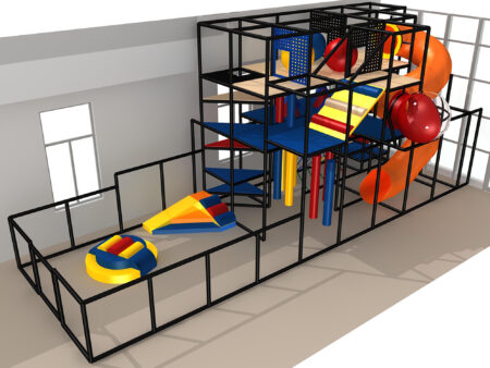 Parque infantil interior GPS1345 - 15 pies de alto x 36 pies de ancho x 12 pies.