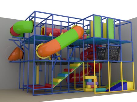Parque infantil interior GPS1365 - 17 pies de alto x 24 pies de ancho x 16 pies.