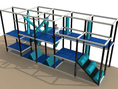 Parque infantil interior GPS1280 - 9 pies de alto x 20 pies de ancho x 6 pies.