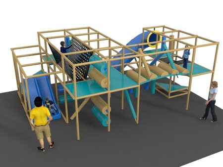 Parque infantil interior GPS1277 - 9 pies de alto x 24 pies de ancho x 16 pies.