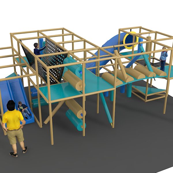 Parque infantil interior GPS1277 – 9 pies de alto x 24 pies de ancho x 16 pies.